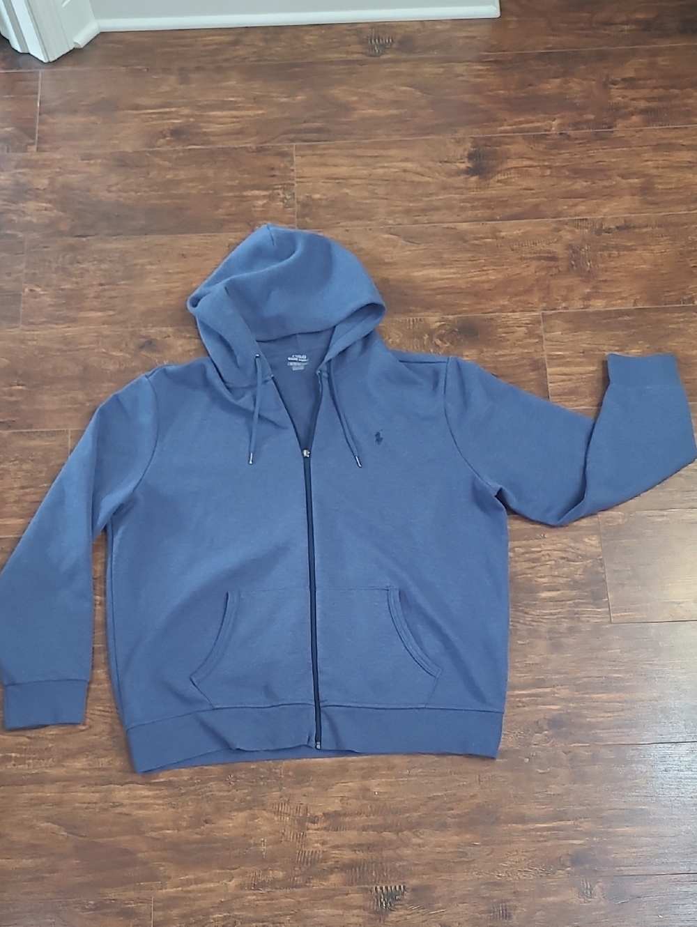 Polo by Ralph Lauren Heathered Navy Full-Zip Hoodie Size XXL - Picture 3 of 12